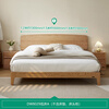 Quanyou Home Nordic log style North American red oak solid wood bed small apartment home bedroom double bed 1.5x2 meters
