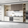 Oppein integrated cabinet customization, scratch-resistant, anti-stain, skin-feeling matte full cabinet, antibacterial upgraded kitchen cabinet package Hilger package price