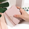 Kangaroo (KANGAROO) small wallet new niche design student Korean version small fresh card holder folding coin purse female small mini pink