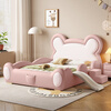 Teenagers' new solid wood single children's bed 1.5m modern simple light luxury internet celebrity cartoon bear bed 1.8m bed children's bed color remarks 1.5m*2.0m frame structure