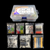 Qiyu 3mm 5mm light-emitting diodes and triodes ceramic electrolytic capacitors metal film resistors 7 kinds of components boxed large set of 1500 pieces