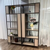 Nankeren Iron Art Storage Rack Simple Bookshelf Flower Rack Wine Cabinet Boguan Rack Living Room Entrance Partition Restaurant Display Rack Storage Cabinet Single 01 Bookshelf Can be increased or decreased in combination