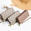 Kuqi Kangaroo Long Wallet Women's 2025 Chinese Valentine's Day Large Capacity Printed Temperament Clutch Bag Card Bag Wallet All-in-One Bag Women's Wallet Brown Four-Leaf Clover