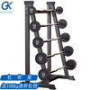 GK fixed barbell curl set barbell rack combination set commercial curved barbell integrated rubber-coated barbell
