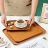Baijie rectangular tray Japanese tea tray home living room water cup tea cup tray fruit tray imitation wood grain tray medium size
