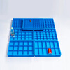 Plastic box grid box multi-grid storage box storage box screw storage partition tool parts box turnover box thickened turnover box 350 small six grid 375*276*85 (thickened)
