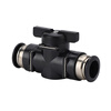 Pneumatic joint trachea quick joint ball valve switch valve BUC hand valve throttle valve BUC-4 -6 -8 -10 black BUC-8