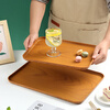 Baijie rectangular tray Japanese tea tray home living room water cup tea cup tray fruit tray imitation wood grain tray medium size