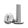 Fengji 304 stainless steel flat head plywood furniture connection bolts large flat head inverted cross screws M3M4M5M6MM8 M4*8 50 pcs