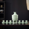 Yuansu FATEHOUSE Longquan Celadon Ceramic Wine Set Warm Wine Candle Wine Divider White Wine Cup Rice Wine Sake Hot Wine Set Logo Longquan Celadon Warm Wine Cup + Sauce