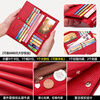Banyanu wallet women's long genuine leather 2025 new soft cowhide anti-degaussing business wallet small bag clutch bag women's wallet red (first layer of cowhide inside and outside) anti-theft brush