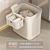 Quanshi dirty clothes basket dirty clothes storage basket household dirty clothes basket bathroom bathroom partition storage bathroom laundry basket underwear basket + large model cream white