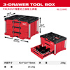 Miwaki PACKOUT series stacking box module storage system industrial-grade multi-functional storage box large-capacity equipment box stacked three-drawer tool box 48-22-8443