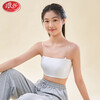 LangSha strapless underwear for women with transparent shoulder straps, junior high school students and high school students, anti-exposure, traceless tube top, small chest, thin style, white, 1 pair of transparent shoulder straps, no buckle on the back, S size 70-85 catties