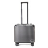 Walker Shop light luxury brand luggage small boarding suitcase trolley case 18 inches lightweight aluminum frame travel box temperament gray 18 inches