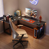 Xinmeikai corner gaming table double computer table desktop desk bookshelf integrated hole board table corner game table right corner single table carbon fiber color length 120cm width 80cm