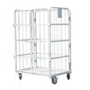 Aoyanlai folding logistics trolley storage cage express turnover truck loading and unloading truck laundry cage cart linen handling tool trolley 800*600*1450 plus door thickening computer gray