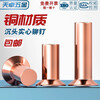 Tianzhuo Hardware GB869 copper percussion countersunk head rivets solid flat head flat cone head copper rivets M2M2.5M3M4M5M6M8 M8*40-3 pieces