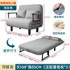 Songaiju foldable sofa bed dual-use balcony living room small apartment multi-functional Internet celebrity double push-pull variable bed 100*190CM light gray store manager recommended