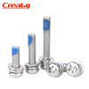 Creaby304 stainless steel cross round head dispensing three combination screws glue-coated anti-falling thread shock-proof screws M2x4x4 50 pieces