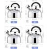 MAXCOOK 304 stainless steel kettle household large-capacity water boiling whistle kettle gas induction cooker silver kettle MS004Y-4L