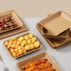 MAXCOOK disposable plates 500ml 50 biodegradable kraft paper plates paper plate cake barbecue picnic plate MCPJ3680