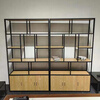 Nankeren Iron Art Storage Rack Simple Bookshelf Flower Rack Wine Cabinet Boguan Rack Living Room Entrance Partition Restaurant Display Rack Storage Cabinet Single 01 Bookshelf Can be increased or decreased in combination
