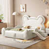 Teenagers' new solid wood single children's bed 1.5m modern simple light luxury internet celebrity cartoon bear bed 1.8m bed children's bed color remarks 1.5m*2.0m frame structure