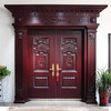 Chenyuju rural zinc alloy villa door luxury imitation copper door household security door cast aluminum double door self-built house entry door style 1