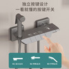 Wuzory all-copper main body simple shower head set bathroom bathroom ceilingless spray bathtub bath nozzle piano button simple shower set gun gray fine copper thickened main body丨with supercharged spray gun design