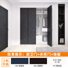 LIXIL Japanese quality wooden door ins style North American style environmentally friendly set door solid wood composite door paint-free door VT-LAH dark black-white frame (CA style handle) set