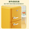Chigo Retro Refrigerator Small Large Capacity Home Rental Refrigerator Cosmetic Internet Celebrity Refrigerator Refrigerator Freezer First-Class Energy Efficiency Small Refrigerator Energy Saving 72L Barley Yellow Retro Model