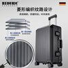 REDURM all-aluminum-magnesium alloy large-capacity suitcase, lightweight boarding suitcase, business trip trolley case, high-looking steel gun color - flagship 3D pattern scratch-resistant and wear-resistant hard case 20 inches - boarding-ready