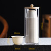 Ci small bowl disposable rice husk cup Kung Fu tea cup with storage cup holder 60ml high-end heat-resistant tea tasting tea reception cup Daoxiang cup 6 pack (300 pieces) with storage cup holder