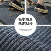 Jushiyi double stripe anti-slip mat thickened wear-resistant commercial welcome carpet striped absorbent floor mat entry staircase bathroom door anti-slip floor mat double stripe gray 60*90cm