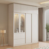 Shangxuan JD Yuncang Shining Wardrobe Bedroom Modern Simple Solid Wood Wardrobe Rental Sliding Door Large Wardrobe Wardrobe Solid Wood 1.6 Meter Wardrobe