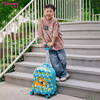 Diplomat diplomat suitcase Bubu co-branded children's cute primary school students can board the trolley case BB-L3307 series blue 16 inches - suitable for short distances and can be boarded