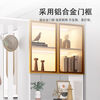 Zhengmu Feng all solid wood entrance cabinet shoe cabinet integrated entry modern simple living room screen partition cabinet multi-functional wine cabinet storage light luxury gray 120 ecological solid wood board default left stool