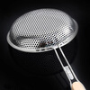 Jekero colander, stainless steel colander, kitchen utensil filter, frying pan, oil grid, noodle and dumpling spoon, wooden handle colander