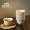 Qincheng rice husk disposable teacup kungfu teacup drinking teacup small cup high-end tea cup sturdy water cup rice husk teacup 50 pcs + 1 storage cup holder