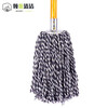 Lingxiang wooden pole mop cotton thread lobby old mop dust push mop factory property absorbent mop blue and white round head