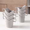 Fully suitable disposable paper cup holder, office saucer, cup holder, boiling water insulation cover, paper cup box, plastic cup cover, gray 12 pack