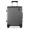 Echolac aluminum-magnesium alloy stepless trolley suitcase, full metal shell, high-end suitcase, anti-collision and impact-resistant CTA148, dark gray, aluminum-magnesium alloy, 20 inches