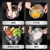 Ten Billion Bear 316 stainless steel basin food grade deepened and thickened household washbasin kitchen egg and basin extra thick soup basin vegetable basin thickened three-piece set 28cm+30cm+32cm