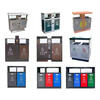 Customized outdoor trash can, garbage kiosk, large outdoor peel box, steel and wood scenic area, four-category metal box trash can, custom-made extra-large galvanized sheet