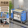 Shenfan Cloth Cart Special Work Cart for Hotel Rooms Cleaning Tool Cart Hotel Room Cleaning Trolley Upgraded Four-layer Double Sided Belt Side Bag + Storage Box