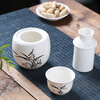 Qiansheng Yuan Wine Warmer Three-piece Set Ceramic Wine Warmer Shanshui Household 2-Liang Wine Warmer Warmer Wine Warmer Chinese Style Wine Kettle Orchid 2-Liang Wine Warmer (1 Pot 2 Cups 1 Liner) 101-200ml