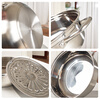 Steaming Shangmei steamer stainless steel soup pot steamer thickened double bottom steamer bamboo gas induction cooker universal pot household 32cm soup pot + bamboo steamer 3 cages 1 lid 30cm