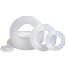 Langsiming white nylon gasket insulated wear-resistant flat pad round plastic hard plastic ultra-thin gasket M3M4M5M6M8M20 2*5*1 (200 pieces)