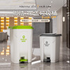 Newstar trash can foot-operated 30L square white bucket with gray lid kitchen household commercial hotel community outdoor sanitary bucket